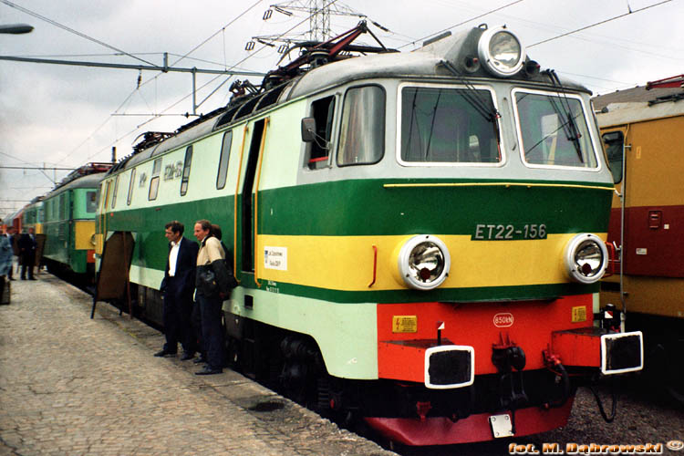 1995-06-14 Warszawa Główna 
ET22-156 [MD Częstochowa] prezentowana podczas wystawy z okazji 150-lecia kolei na ziemiach polskich. 
 
[7700]
